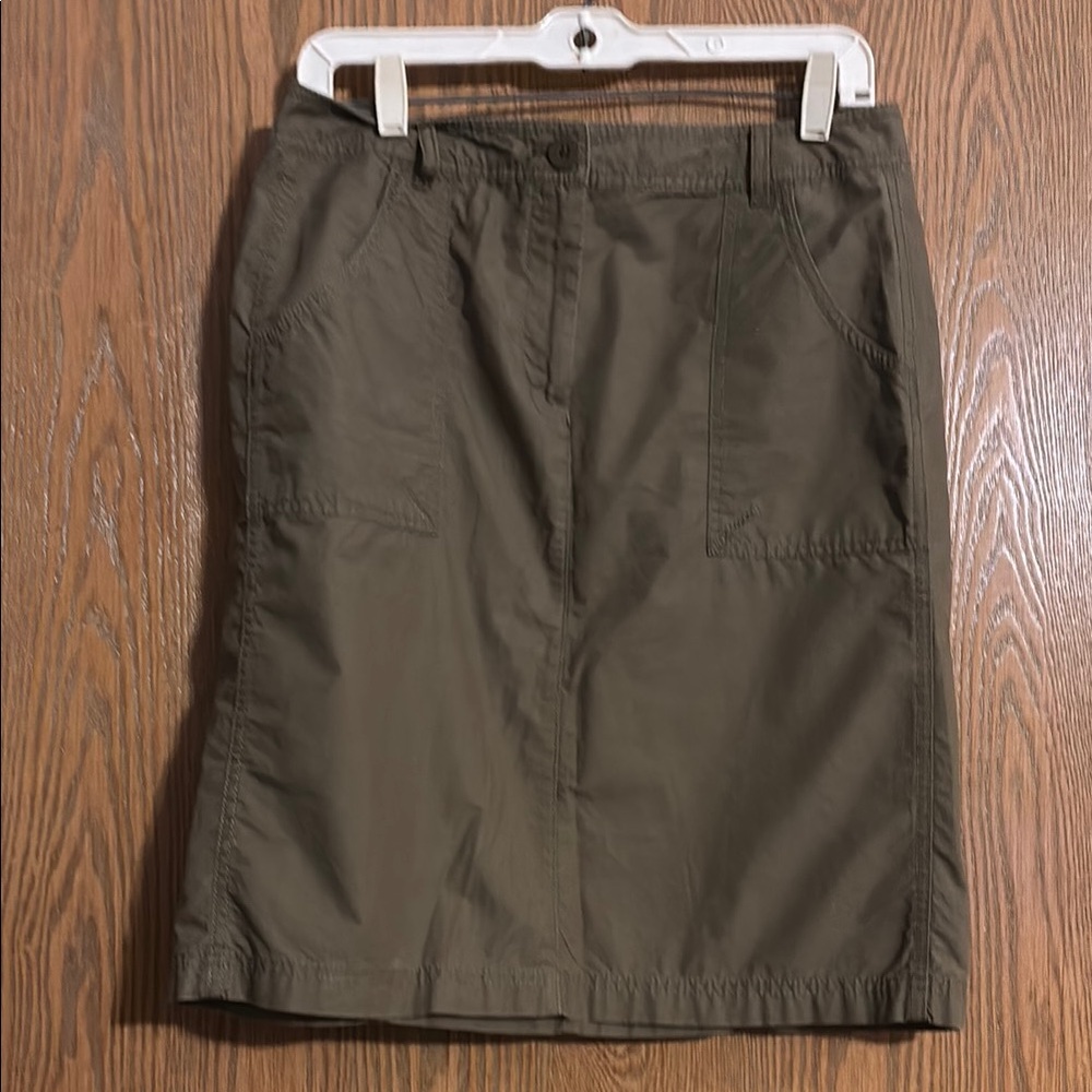 Olive Green Women's Skirt J. Jill Size 8